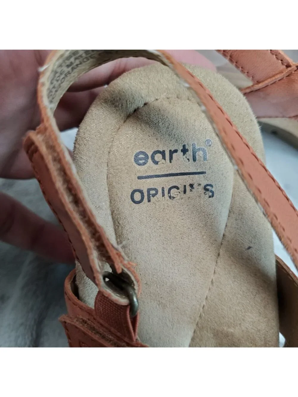 Earth Origins Shoes Womens Size 8 Origins Kendra Khloe Brown Wedge Sandals *Read